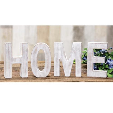 4 Set HOME Rustic White Letters - The Fox Decor